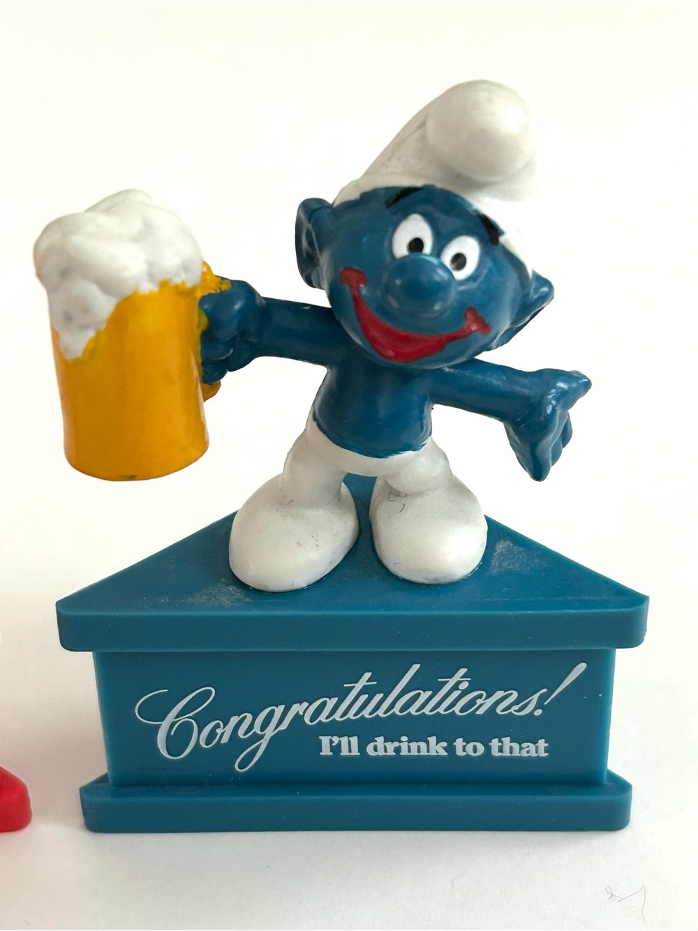 Vintage Smurfs “Happy Birthday” and “Congratulations! I'll drink to that" - Picture 3 of 9